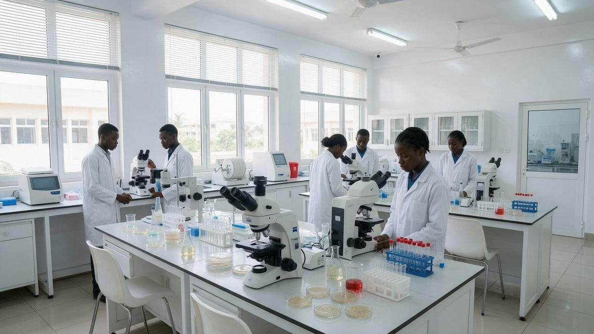 Un laboratoire d'analyses médicales